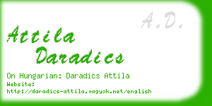 attila daradics business card
